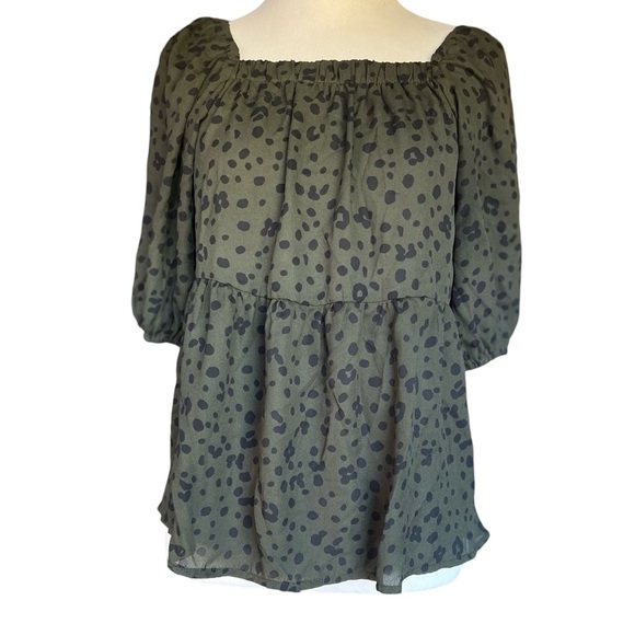 Bobae Puff Sleeve Tiered Blouse - S - Picture 2 of 7